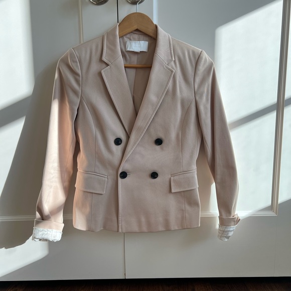 BOSS Jalarema Double Breasted Jacket, Size 4, Nude - Picture 4 of 11